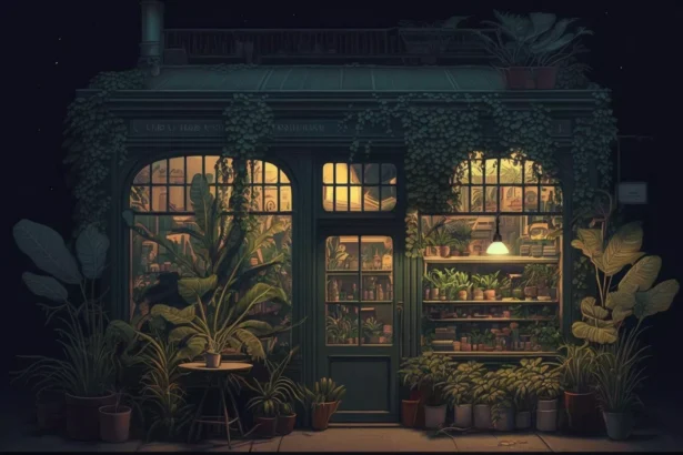Plant Shop That Turns Into a Bar at Night