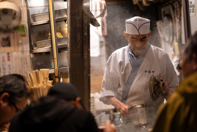 chef, cooking, street