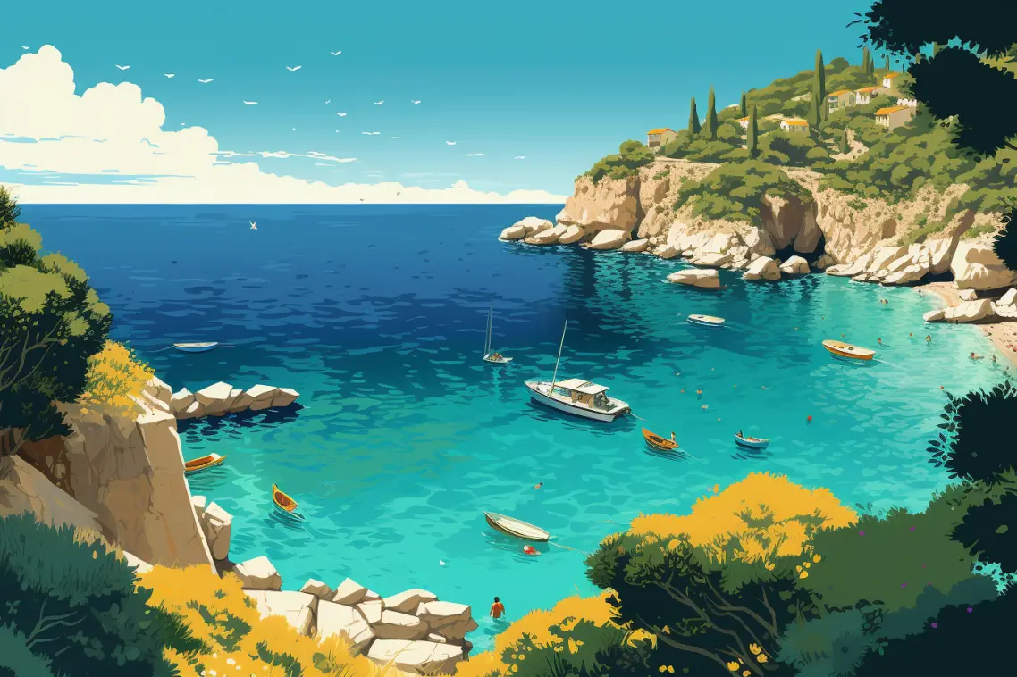 Vacation isle in Ionian sea