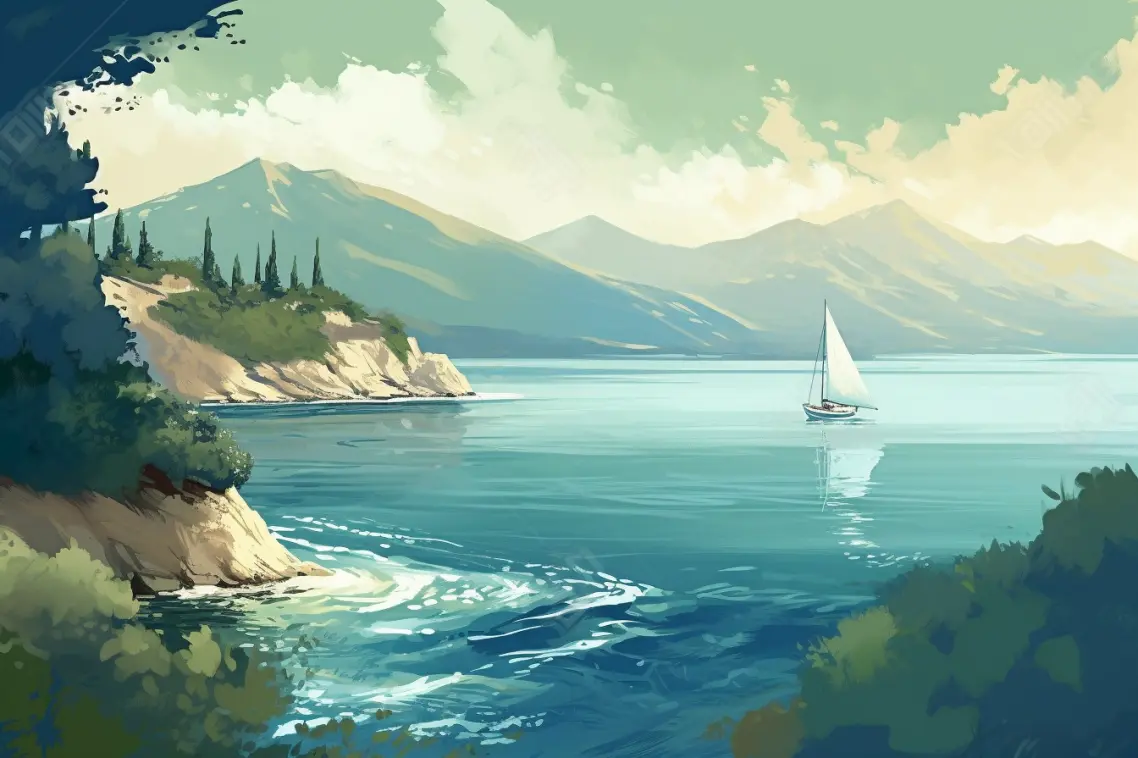Vacation isle in Ionian sea