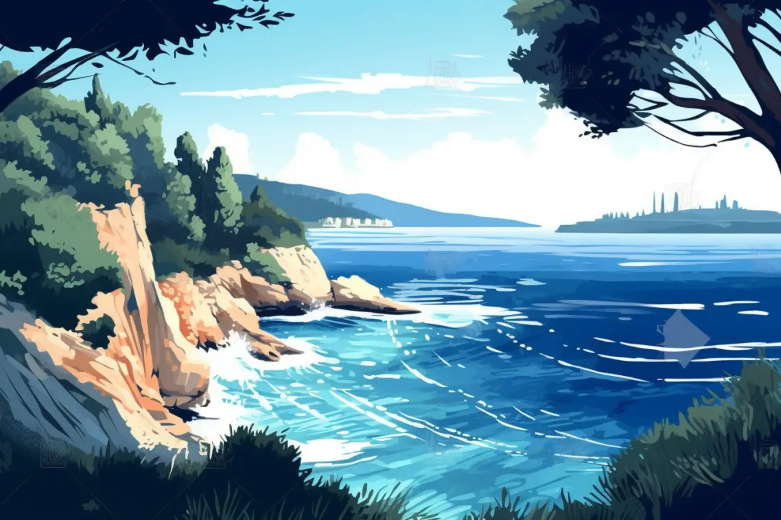 Vacation isle in Ionian sea