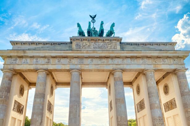 Porta di Brandeburgo a Berlino, simbolo della capitale tedesca