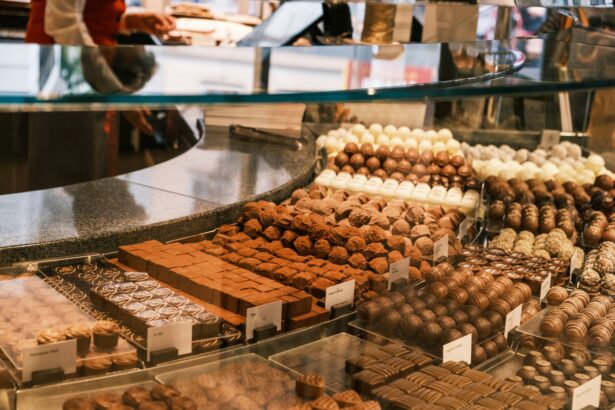 Tabletas de chocolate suizo Lindt y Cailler en una vitrina de Zúrich