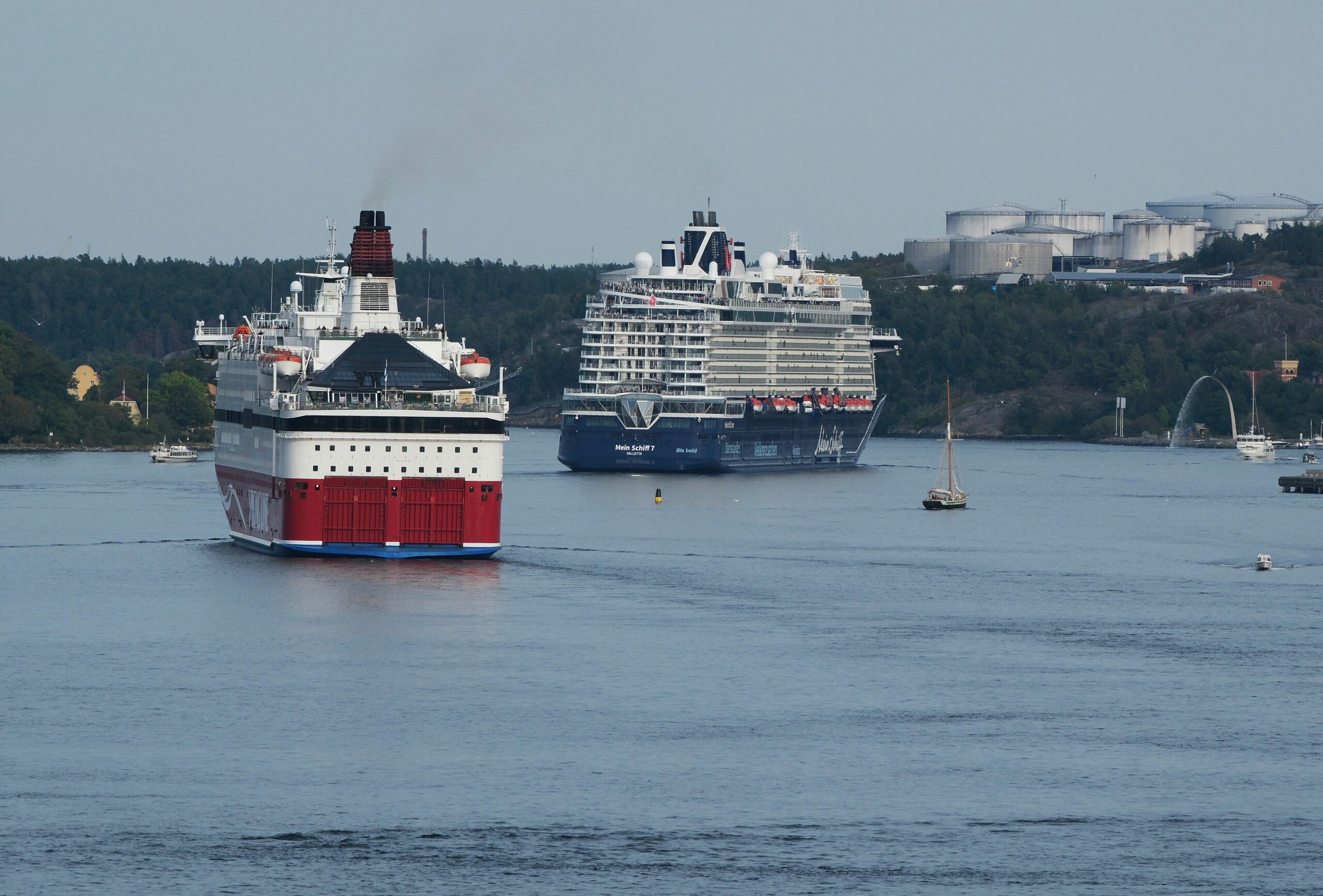 Faehre auf der Ostsee zwischen Deutschland und Schweden