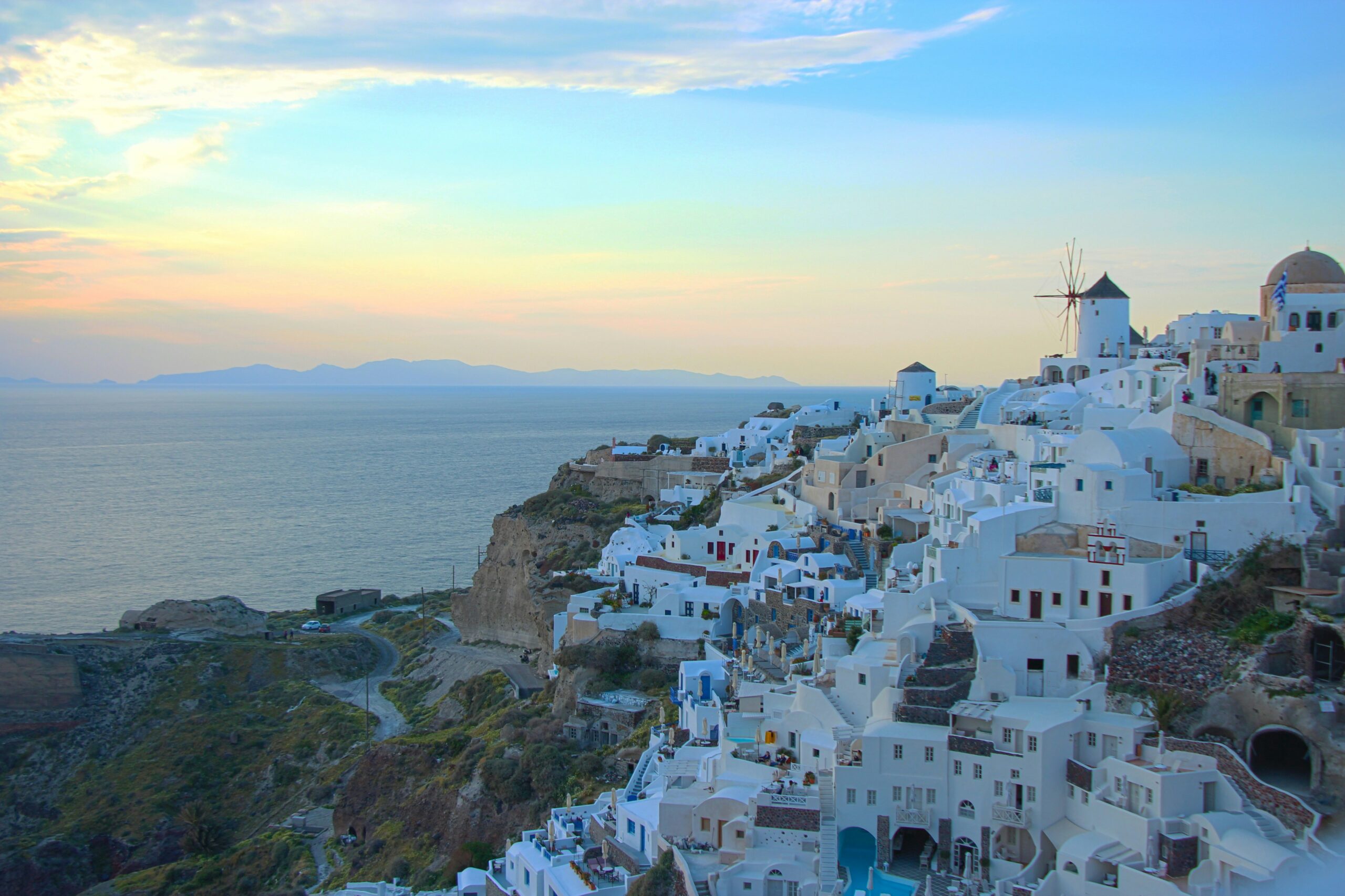 Coucher de soleil à Oia, Santorin